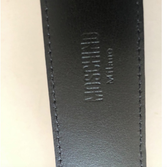 Moschino logo-plaque buckled belt main image 5
